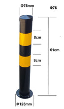 Φόρτωση εικόνας στο εργαλείο προβολής Συλλογής, Μεταλλικό Κολωνάκι Φ76 x 600 mm Σταθερό με Κώνο PARK-SBF-76K