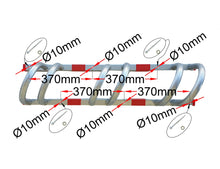 Φόρτωση εικόνας στο εργαλείο προβολής Συλλογής, Μπάρα Στάθμευσης Ποδηλάτων 3 θέσεων PARK-BBR3