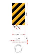 Φόρτωση εικόνας στο εργαλείο προβολής Συλλογής, Αυτοκόλλητο Αφρώδες Προστατευτικό με Εγκοπές, με Κίτρινες και Μαύρες Ανακλαστικές Λωρίδες PARK-FSWP5025BY