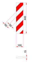 Φόρτωση εικόνας στο εργαλείο προβολής Συλλογής, Αυτοκόλλητο Αφρώδες Προστατευτικό Τοίχων Γκαράζ με Κόκκινες και Λευκές Ανακλαστικές Λωρίδες PARK-FWP5010RW