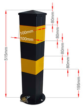 Φόρτωση εικόνας στο εργαλείο προβολής Συλλογής, Μεταλλικό Κολωνάκι Σταθερό με Πυραμιδικό Τελείωμα στο Πάνω Μέρος PARK-SBF-100P