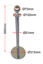 Φόρτωση εικόνας στο εργαλείο προβολής Συλλογής, Διαχωριστικά Κολονάκια με Υποδοχή για Κορδόνι (Σχοινί) SFL-100