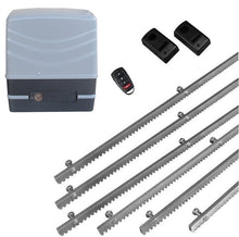 Φόρτωση εικόνας στο εργαλείο προβολής Συλλογής, Μηχανισμός συρόμενης πόρτας NORTON FCM 400 με 1 τηλεχειριστήριο, 6m μεταλλική κρεμαγιέρα και φωτοκύτταρα ενσύρματα