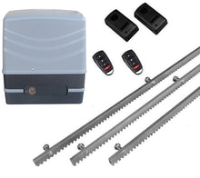 Φόρτωση εικόνας στο εργαλείο προβολής Συλλογής, Μηχανισμός συρόμενης πόρτας NORTON FCM 400 με 2 τηλεχειριστήρια, 3m μεταλλική κρεμαγιέρα και φωτοκύτταρα ενσύρματα