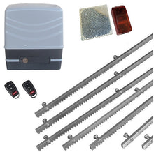 Φόρτωση εικόνας στο εργαλείο προβολής Συλλογής, Μηχανισμός συρόμενης πόρτας NORTON FCM 400 με 2 τηλεχειριστήρια, 7m μεταλλική κρεμαγιέρα και φωτοκύτταρα ασύρματα