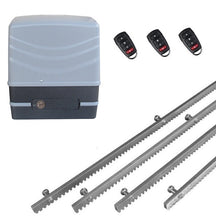 Φόρτωση εικόνας στο εργαλείο προβολής Συλλογής, Μηχανισμός συρόμενης πόρτας NORTON FCM 400 με 3 τηλεχειριστήρια και 4m μεταλλική κρεμαγιέρα