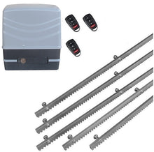 Φόρτωση εικόνας στο εργαλείο προβολής Συλλογής, Μηχανισμός συρόμενης πόρτας NORTON FCM 400 με 3 τηλεχειριστήρια και 5m μεταλλική κρεμαγιέρα