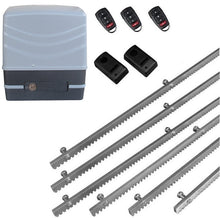 Φόρτωση εικόνας στο εργαλείο προβολής Συλλογής, Μηχανισμός συρόμενης πόρτας NORTON FCM 400 με 3 τηλεχειριστήρια, 6m μεταλλική κρεμαγιέρα και φωτοκύτταρα ενσύρματα