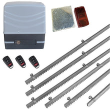 Φόρτωση εικόνας στο εργαλείο προβολής Συλλογής, Μηχανισμός συρόμενης πόρτας NORTON FCM 400 με 3 τηλεχειριστήρια, 6m μεταλλική κρεμαγιέρα και φωτοκύτταρα ασύρματα