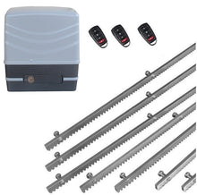 Φόρτωση εικόνας στο εργαλείο προβολής Συλλογής, Μηχανισμός συρόμενης πόρτας NORTON FCM 400 με 3 τηλεχειριστήρια και 7m μεταλλική κρεμαγιέρα