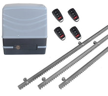 Φόρτωση εικόνας στο εργαλείο προβολής Συλλογής, Μηχανισμός συρόμενης πόρτας NORTON FCM 400 με 4 τηλεχειριστήρια και 3m μεταλλική κρεμαγιέρα