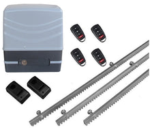 Φόρτωση εικόνας στο εργαλείο προβολής Συλλογής, Μηχανισμός συρόμενης πόρτας NORTON FCM 400 με 4 τηλεχειριστήρια, 3m μεταλλική κρεμαγιέρα και φωτοκύτταρα ενσύρματα