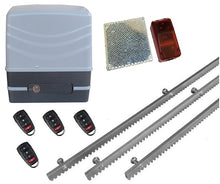 Φόρτωση εικόνας στο εργαλείο προβολής Συλλογής, Μηχανισμός συρόμενης πόρτας NORTON FCM 400 με 4 τηλεχειριστήρια, 3m μεταλλική κρεμαγιέρα και φωτοκύτταρα ασύρματα