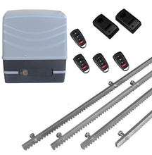 Φόρτωση εικόνας στο εργαλείο προβολής Συλλογής, Μηχανισμός συρόμενης πόρτας NORTON FCM 400 με 4 τηλεχειριστήρια, 4m μεταλλική κρεμαγιέρα και φωτοκύτταρα ενσύρματα