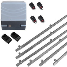 Φόρτωση εικόνας στο εργαλείο προβολής Συλλογής, Μηχανισμός συρόμενης πόρτας NORTON FCM 400 με 4 τηλεχειριστήρια, 6m μεταλλική κρεμαγιέρα και φωτοκύτταρα ενσύρματα