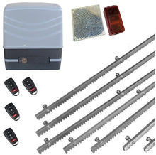 Φόρτωση εικόνας στο εργαλείο προβολής Συλλογής, Μηχανισμός συρόμενης πόρτας NORTON FCM 400 με 4 τηλεχειριστήρια, 7m μεταλλική κρεμαγιέρα και φωτοκύτταρα ασύρματα