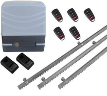 Φόρτωση εικόνας στο εργαλείο προβολής Συλλογής, Μηχανισμός συρόμενης πόρτας NORTON FCM 400 με 5 τηλεχειριστήρια, 3m μεταλλική κρεμαγιέρα και φωτοκύτταρα ενσύρματα