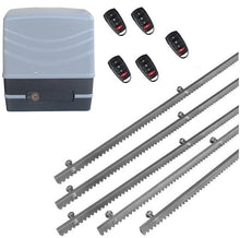 Φόρτωση εικόνας στο εργαλείο προβολής Συλλογής, Μηχανισμός συρόμενης πόρτας NORTON FCM 400 με 5 τηλεχειριστήρια και 5m μεταλλική κρεμαγιέρα