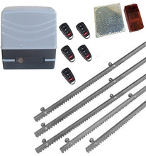 Φόρτωση εικόνας στο εργαλείο προβολής Συλλογής, Μηχανισμός συρόμενης πόρτας NORTON FCM 400 με 5 τηλεχειριστήρια, 5m μεταλλική κρεμαγιέρα και φωτοκύτταρα ασύρματα