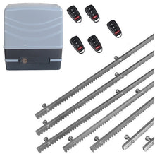 Φόρτωση εικόνας στο εργαλείο προβολής Συλλογής, Μηχανισμός συρόμενης πόρτας NORTON FCM 400 με 5 τηλεχειριστήρια και 7m μεταλλική κρεμαγιέρα