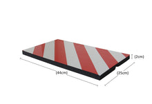 Φόρτωση εικόνας στο εργαλείο προβολής Συλλογής, Διαστάσεις αυτοκόλλητου αφρώδους προστατευτικού γωνιών και τοίχων γκαράζ με ανακλαστικές λωρίδες PARK-FCP5025RW
