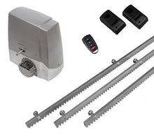 Φόρτωση εικόνας στο εργαλείο προβολής Συλλογής, Σετ μηχανισμού συρόμενης πόρτας Proteco MEKO-5 με ενσωματωμένο πινακοδέκτη, 1 τηλεχειριστήριο, 3m μεταλλική κρεμαγιέρα και φωτοκύτταρα ενσύρματα