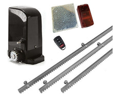 Φόρτωση εικόνας στο εργαλείο προβολής Συλλογής, Σετ μοτέρ συρόμενης πόρτας BRAVO 500 με ενσωματωμένο πινακοδέκτη, 1 τηλεχειριστήριο, 3m μεταλλική κρεμαγιέρα και φωτοκύτταρα με ανακλαστήρα