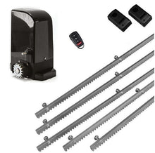 Φόρτωση εικόνας στο εργαλείο προβολής Συλλογής, Σετ μοτέρ συρόμενης πόρτας BRAVO 500 με ενσωματωμένο πινακοδέκτη, 1 τηλεχειριστήριο, 5m μεταλλική κρεμαγιέρα και φωτοκύτταρα ενσύρματα