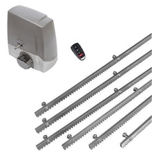 Φόρτωση εικόνας στο εργαλείο προβολής Συλλογής, Σετ μηχανισμού συρόμενης πόρτας Proteco MEKO-5 με ενσωματωμένο πινακοδέκτη, 1 τηλεχειριστήριο και 6m μεταλλική κρεμαγιέρα