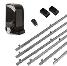 Φόρτωση εικόνας στο εργαλείο προβολής Συλλογής, Σετ μοτέρ συρόμενης πόρτας BRAVO 500 με ενσωματωμένο πινακοδέκτη, 1 τηλεχειριστήριο, 6m μεταλλική κρεμαγιέρα και φωτοκύτταρα ενσύρματα