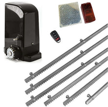 Φόρτωση εικόνας στο εργαλείο προβολής Συλλογής, Σετ μοτέρ συρόμενης πόρτας BRAVO 500 με ενσωματωμένο πινακοδέκτη, 1 τηλεχειριστήριο, 6m μεταλλική κρεμαγιέρα και φωτοκύτταρα με ανακλαστήρα