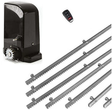 Φόρτωση εικόνας στο εργαλείο προβολής Συλλογής, Σετ μοτέρ συρόμενης πόρτας BRAVO 500 με ενσωματωμένο πινακοδέκτη, 1 τηλεχειριστήριο και 7m μεταλλική κρεμαγιέρα