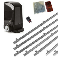 Φόρτωση εικόνας στο εργαλείο προβολής Συλλογής, Σετ μοτέρ συρόμενης πόρτας BRAVO 500 με ενσωματωμένο πινακοδέκτη, 1 τηλεχειριστήριο, 7m μεταλλική κρεμαγιέρα και φωτοκύτταρα με ανακλαστήρα