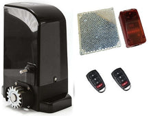 Φόρτωση εικόνας στο εργαλείο προβολής Συλλογής, Σετ μοτέρ συρόμενης πόρτας BRAVO 500 με ενσωματωμένο πινακοδέκτη, 2 τηλεχειριστήρια και φωτοκύτταρα με ανακλαστήρα