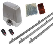 Φόρτωση εικόνας στο εργαλείο προβολής Συλλογής, Σετ μηχανισμού συρόμενης πόρτας Proteco MEKO-5 με ενσωματωμένο πινακοδέκτη, 2 τηλεχειριστήρια, 3m μεταλλική κρεμαγιέρα και φωτοκύτταρα ασύρματα