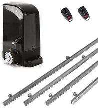 Φόρτωση εικόνας στο εργαλείο προβολής Συλλογής, Σετ μοτέρ συρόμενης πόρτας BRAVO 500 με ενσωματωμένο πινακοδέκτη, 2 τηλεχειριστήρια και 4m μεταλλική κρεμαγιέρα