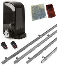 Φόρτωση εικόνας στο εργαλείο προβολής Συλλογής, Σετ μοτέρ συρόμενης πόρτας BRAVO 500 με ενσωματωμένο πινακοδέκτη, 2 τηλεχειριστήρια, 4m μεταλλική κρεμαγιέρα και φωτοκύτταρα με ανακλαστήρα
