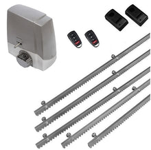 Φόρτωση εικόνας στο εργαλείο προβολής Συλλογής, Σετ μηχανισμού συρόμενης πόρτας Proteco MEKO-5 με ενσωματωμένο πινακοδέκτη, 2 τηλεχειριστήρια, 5m μεταλλική κρεμαγιέρα και φωτοκύτταρα ενσύρματα