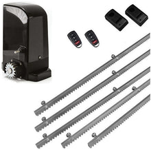 Φόρτωση εικόνας στο εργαλείο προβολής Συλλογής, Σετ μοτέρ συρόμενης πόρτας BRAVO 500 με ενσωματωμένο πινακοδέκτη, 2 τηλεχειριστήρια, 5m μεταλλική κρεμαγιέρα και φωτοκύτταρα ενσύρματα