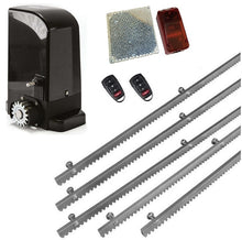 Φόρτωση εικόνας στο εργαλείο προβολής Συλλογής, Σετ μοτέρ συρόμενης πόρτας BRAVO 500 με ενσωματωμένο πινακοδέκτη, 2 τηλεχειριστήρια, 5m μεταλλική κρεμαγιέρα και φωτοκύτταρα με ανακλαστήρα