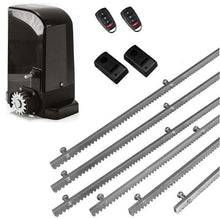 Φόρτωση εικόνας στο εργαλείο προβολής Συλλογής, Σετ μοτέρ συρόμενης πόρτας BRAVO 500 με ενσωματωμένο πινακοδέκτη, 2 τηλεχειριστήρια, 6m μεταλλική κρεμαγιέρα και φωτοκύτταρα ενσύρματα