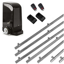 Φόρτωση εικόνας στο εργαλείο προβολής Συλλογής, Σετ μοτέρ συρόμενης πόρτας BRAVO 500 με ενσωματωμένο πινακοδέκτη, 2 τηλεχειριστήρια, 7m μεταλλική κρεμαγιέρα και φωτοκύτταρα ενσύρματα