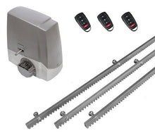 Φόρτωση εικόνας στο εργαλείο προβολής Συλλογής, Σετ μηχανισμού συρόμενης πόρτας Proteco MEKO-5 με ενσωματωμένο πινακοδέκτη, 3 τηλεχειριστήρια και 3m μεταλλική κρεμαγιέρα