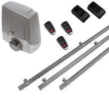 Φόρτωση εικόνας στο εργαλείο προβολής Συλλογής, Σετ μηχανισμού συρόμενης πόρτας Proteco MEKO-5 με ενσωματωμένο πινακοδέκτη, 3 τηλεχειριστήρια, 3m μεταλλική κρεμαγιέρα και φωτοκύτταρα ενσύρματα