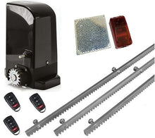 Φόρτωση εικόνας στο εργαλείο προβολής Συλλογής, Σετ μοτέρ συρόμενης πόρτας BRAVO 500 με ενσωματωμένο πινακοδέκτη, 3 τηλεχειριστήρια, 3m μεταλλική κρεμαγιέρα και φωτοκύτταρα με ανακλαστήρα