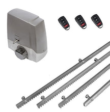 Φόρτωση εικόνας στο εργαλείο προβολής Συλλογής, Σετ μηχανισμού συρόμενης πόρτας Proteco MEKO-5 με ενσωματωμένο πινακοδέκτη, 3 τηλεχειριστήρια και 4m μεταλλική κρεμαγιέρα