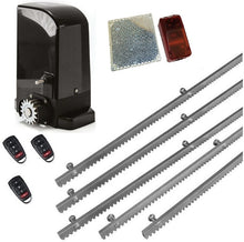 Φόρτωση εικόνας στο εργαλείο προβολής Συλλογής, Σετ μοτέρ συρόμενης πόρτας BRAVO 500 με ενσωματωμένο πινακοδέκτη, 3 τηλεχειριστήρια, 5m μεταλλική κρεμαγιέρα και φωτοκύτταρα με ανακλαστήρα