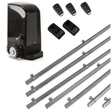 Φόρτωση εικόνας στο εργαλείο προβολής Συλλογής, Σετ μοτέρ συρόμενης πόρτας BRAVO 500 με ενσωματωμένο πινακοδέκτη, 3 τηλεχειριστήρια, 7m μεταλλική κρεμαγιέρα και φωτοκύτταρα ενσύρματα