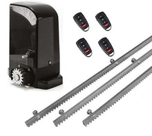 Φόρτωση εικόνας στο εργαλείο προβολής Συλλογής, Σετ μοτέρ συρόμενης πόρτας BRAVO 500 με ενσωματωμένο πινακοδέκτη, 4 τηλεχειριστήρια και 3m μεταλλική κρεμαγιέρα