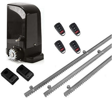 Φόρτωση εικόνας στο εργαλείο προβολής Συλλογής, Σετ μοτέρ συρόμενης πόρτας BRAVO 500 με ενσωματωμένο πινακοδέκτη, 4 τηλεχειριστήρια, 3m μεταλλική κρεμαγιέρα και φωτοκύτταρα ενσύρματα